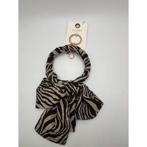 Clover Zebra Print Key & Card Holder- stocking stuffer idea